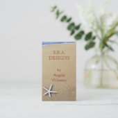 Starfish in Sand Custom Business Cards Visitenkarte (Stehend Vorderseite)