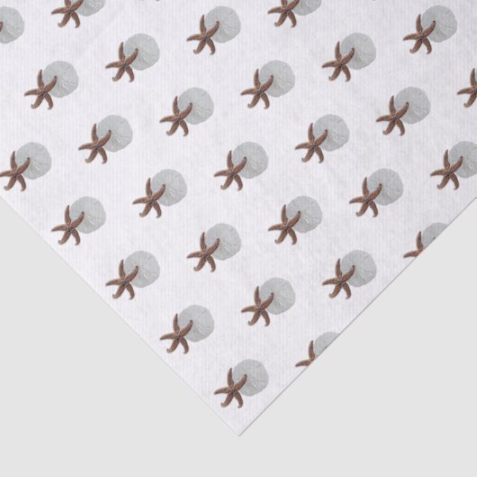 Starfish in Sand Dollar Tissue Paper Seidenpapier (Detail)