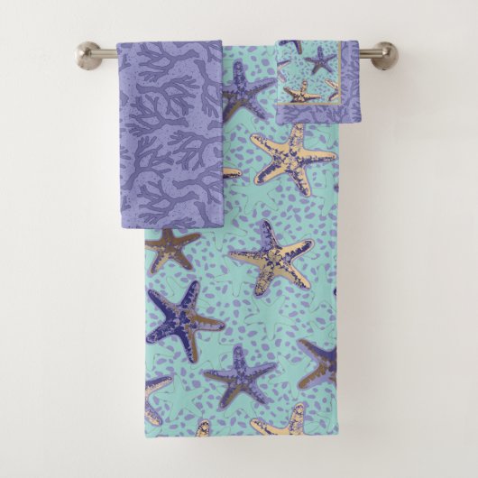 Starfish in Sand mit Coralize Badhandtuch Set (Insitu)