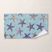 Starfish in Sand mit Coralize Badhandtuch Set (Handtuch)