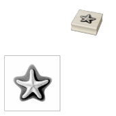 Starfish in Star Silhouette Gummistempel (Stempel)