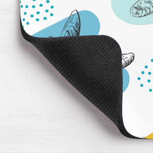 Starfish in trendigen Farben, elegantes Muster Mousepad (Ecke)