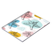 Starfish in trendigen Farben, elegantes Muster Notizblock (Linke Seite)
