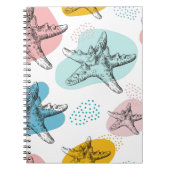 Starfish in trendigen Farben, elegantes Muster Notizblock (Vorderseite)