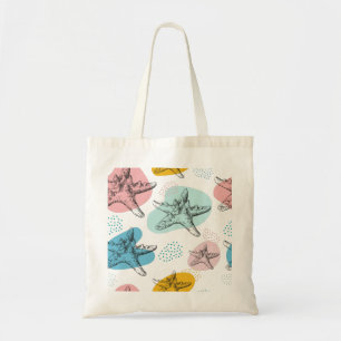Starfish in trendigen Farben, elegantes Muster Tragetasche