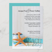 Starfish informelle Beach-Hochzeit Einladung (Vorne/Hinten)
