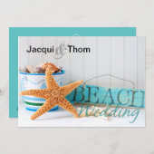 Starfish informelle Beach-Hochzeit Einladung (Vorne/Hinten)
