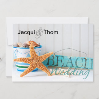 Starfish informelle Beach-Hochzeit Einladung