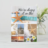 Starfish informelle Beach-Hochzeit Einladung (Stehend Vorderseite)