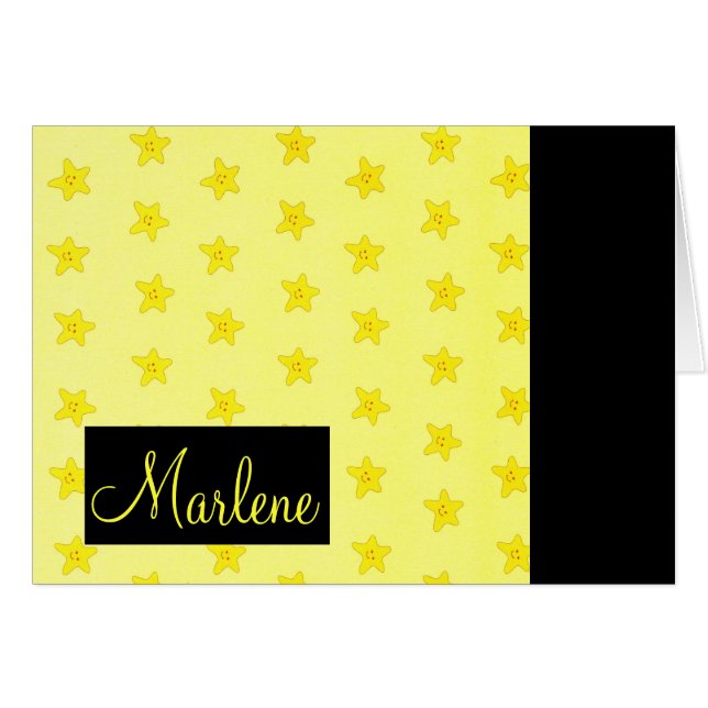 Starfish kardieren mit Namen (Vorderseite (Horizontal))