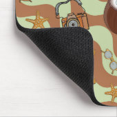 Starfish, Kokosnüsse und Kameras Mousepad (Ecke)