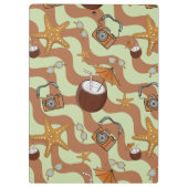 Starfish, Kokosnüsse und Kameras-Zwischenablage Klemmbrett (Rückseite)