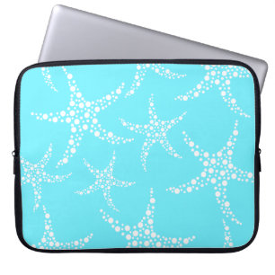 Starfish kopieren im Türkis und im Weiß Laptopschutzhülle