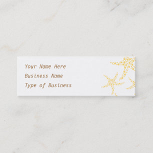 Starfish kopieren in Gelbem und im Weiß Mini Visitenkarte