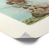 Starfish Korallenfarbe Kunst Drucken Meeresleben Poster (Ecke)