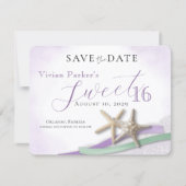 Starfish Lace Sweet 16 Save the Date (Vorderseite)