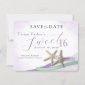 Starfish Lace Sweet 16 Save the Date (Vorderseite)