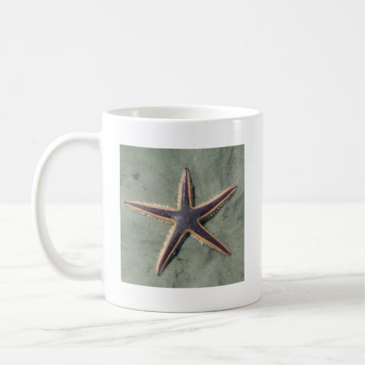 Starfish Lila Seestern am Strand Kaffeetasse (Links)