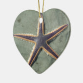 Starfish Lila Seestern am Strand Keramik Ornament (Links)