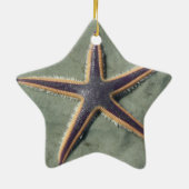 Starfish Lila Seestern am Strand Keramikornament (Hinten)