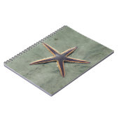Starfish Lila Seestern am Strand Notizblock (Linke Seite)