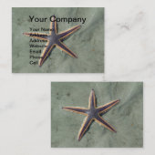 Starfish Lila Seestern am Strand Visitenkarte (Vorne/Hinten)