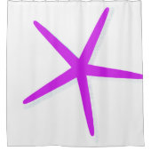 Starfish Magenta Violet Hot Pink Girls Zimmerdekor Duschvorhang (Vorderseite)