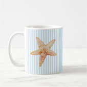 Starfish Malerei Blue Stripe Art Tasse (Links)