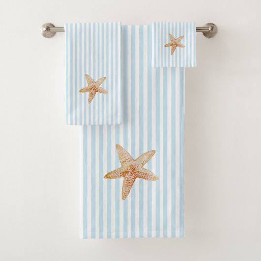 Starfish Malerei Blue Stripe Badetuch Set (Insitu)