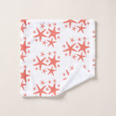 Starfish Malerei Korallenbad Handtuchhandtuch Set (Waschlappen)