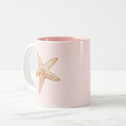 Starfish Malerei Orange Art Tasse (Vorderseite Links)