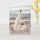 Starfish Meldung in einer Flasche 14. Jubiläumskar Karte (Gelbe Blume)
