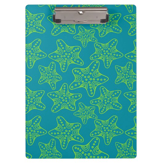 Starfish-Mengen-Muster Klemmbrett (Vorderseite)