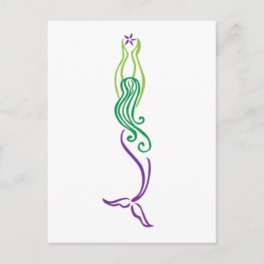 Starfish Mermaid Postkarte (Vorderseite)