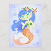Starfish Mermaid Princess Blank Postkarte (Vorderseite)