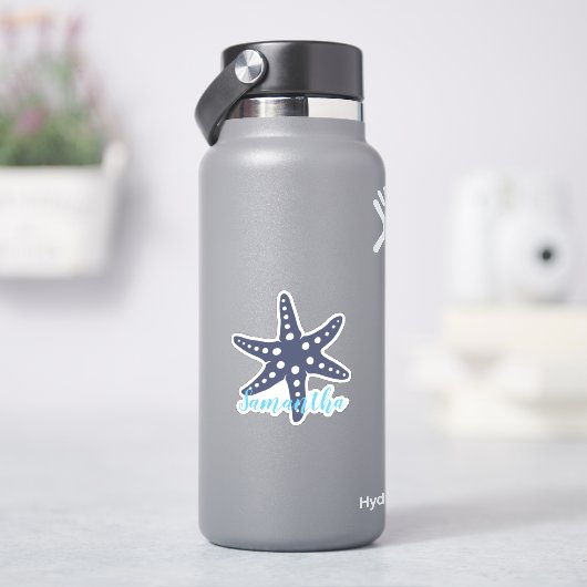 StarFish Midnight Blue Name Aufkleber (HydroFlask)