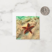 Starfish Mini notecard Set Mitteilungskarte (Vorderseite/Rückseite Beispiel)