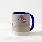 Starfish mit amerikanischer Flagge Tasse (VorderseiteRechts)