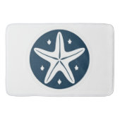 Starfish mit weißen Sternen Badematte (Vorderseite)