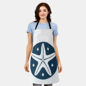 Starfish mit weißen Sternen Schürze (Getragen)