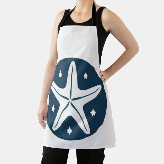 Starfish mit weißen Sternen Schürze (InSitu)