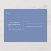 Starfish & Modern Line Eleganter Strand Save the D Ankündigungspostkarte (Rückseite)