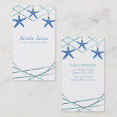 Starfish & Modern Lines Eleganter Strand Custom Ch Visitenkarte (Vorne/Hinten)