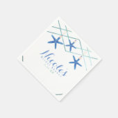 Starfish & Modern Lines Eleganter Strand Custom Serviette (Ecke)