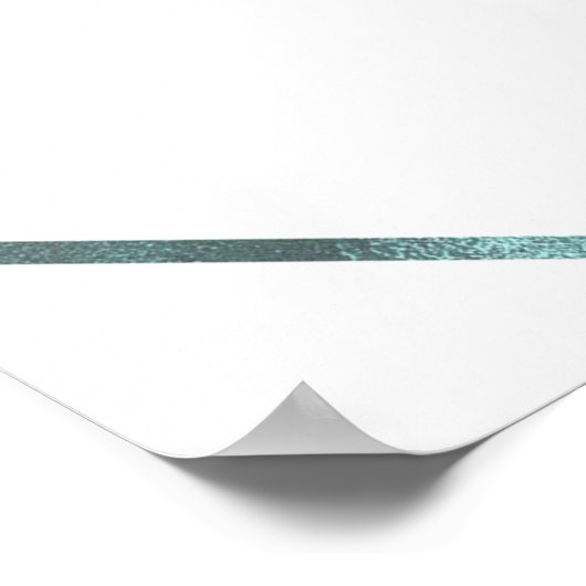 Starfish & Modern Lines Elegantes Beach Party Bann Poster (Ecke)