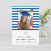 Starfish Modern Navy Weißer Streifen Announ Ankündigung (Stehend Vorderseite)