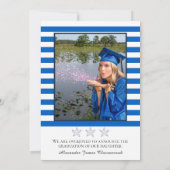 Starfish Modern Navy Weißer Streifen Announ Ankündigung (Rückseite)