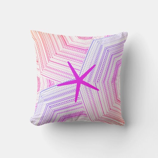 Starfish Multicolor Pink Künstlerische gelbe Dekor Kissen (Vorderseite)