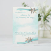 Starfish Multifunktionskarte und Lace DIY Sitzkart Einladung (Stehend Vorderseite)