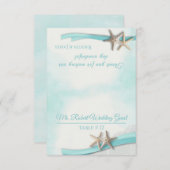 Starfish Multifunktionskarte und Lace DIY Sitzkart Einladung (Vorne/Hinten)